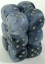 Chessex (27688): D6: 16mm: Phantom: Black/Silver 
