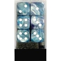 Chessex (27690): D6: 16mm: Lustrous: Slate/White 