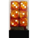 Chessex (27692): D6: 16mm: Lustrous: Bronze/White 