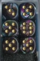 Chessex (27699): D6: 16mm: Lustrous: Shadow/Gold 
