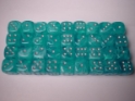 Chessex (27865): D6: 12mm: Cirrus: Aqua/Silver 