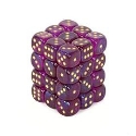 Chessex (27867): D6: 12mm: Borealis: Royal Purple/Gold 