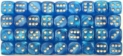 Chessex (27879): D6: 12mm: Velvet: Bright Blue/Silver 
