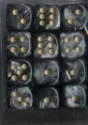 Chessex (27898): D6: 12mm: Lustrous: Black/Gold 