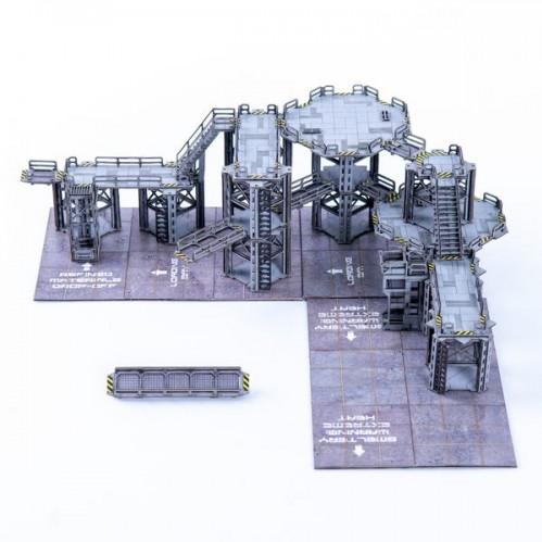 pre-painted for sale online 4GROUND Sci-fi Terrain 8mm Micro Scale Industrial Sector 