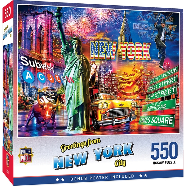 550 Piece Puzzle: Greetings from New York City 