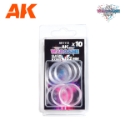 AK Interactive: Plastic Wargame Bases: Clear Hollow Base 32mm (10 Units)  