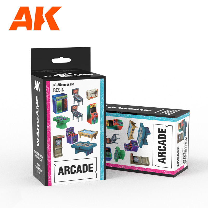 AK Interactive: Wargame Set 100% Polyurethane Resin Compatible With 30-35MM Scale: Arcade 