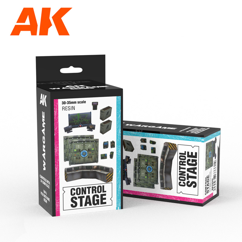 AK Interactive: Wargame Set 100% Polyurethane Resin Compatible With 30-35MM Scale: Control Stage 