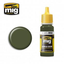 AMMO Acrylic Paint 002: RAL 6003 Olivgrun Opt2 