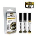 AMMO Oilbrusher: Bright Metal Colour Set 