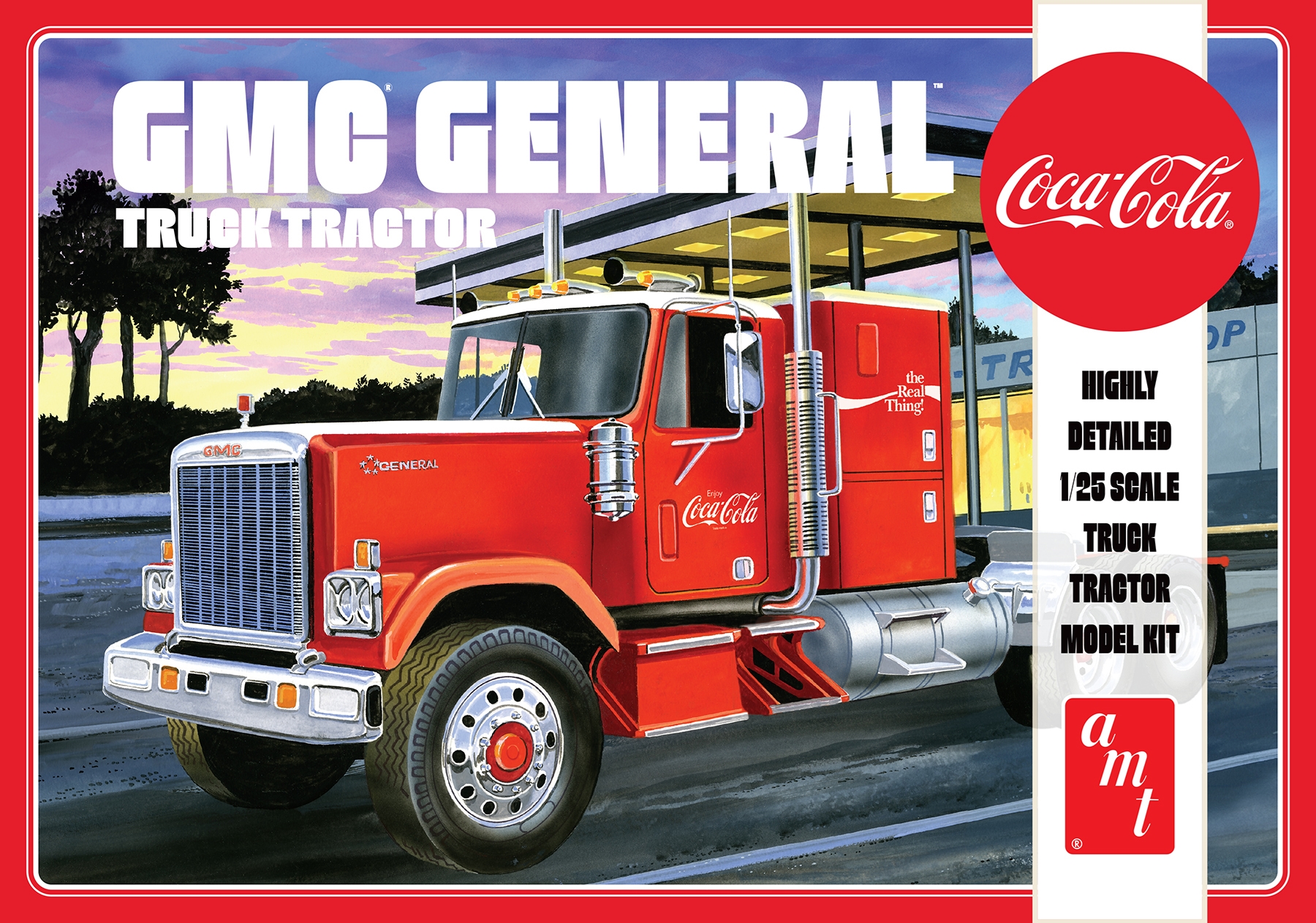 AMT Model 1/25: 1976 GMC General Semi Tractor (Coca-Cola) 