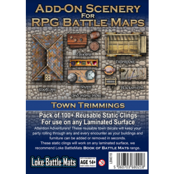 Add On Scenery for RPG Battle Maps: TOWN TRIMMINGS 