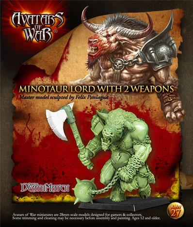 Avatars of War: Minotaur Chieftain with Paired Weapons 