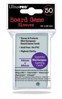 Ultra Pro 50 European Mini Board Game Sleeves Sized for 44mm X 68mm 82661 for sale online 