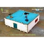 Bandua Wargames: Infinity Terrain Pre-Painted: Modular Building (White &amp; Turquoise) - BAI000050 [BAI000050]