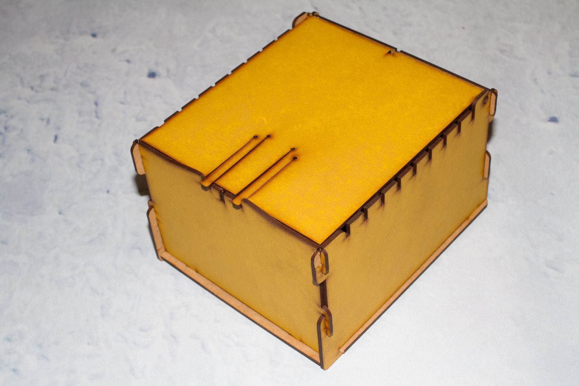 Bandua Wargames:  Trading Card Box - Small Yellow [SALE] 