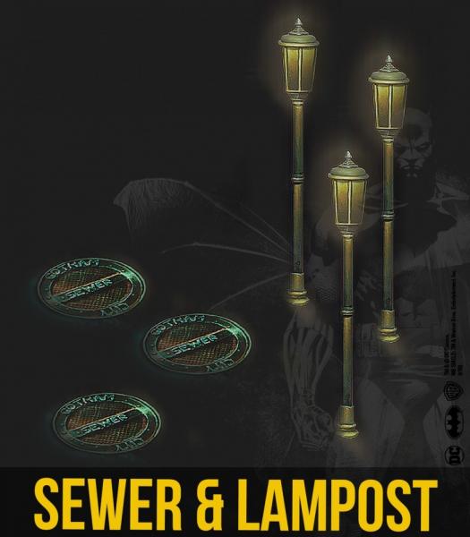 Batman Accessories: Sewer & Lampost Resin Set 