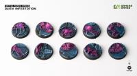 Battle Ready Bases: Alien Infestation Round 25mm (x10) 