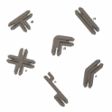 Battle Systems: Plastic Terrain Clips - Brown 