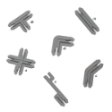 Battle Systems: Plastic Terrain Clips: Grey 