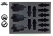 Battlefoam: WH30K: 3 Javelin Attack Speeder 10 Scimitar Jetbike Foam Tray (BFL-3) - BF-BFL-3JAS10SJB [812541020627]
