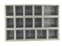 Battlefoam: (Gen) 32mm 10 Medium 5 Large Troop Foam Tray (BFS-1.5) 