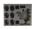 Battlefoam: WHF/WH40K: Daemon: Tray: Bloodthirster, 6 Bloodcrushers of Khorne 