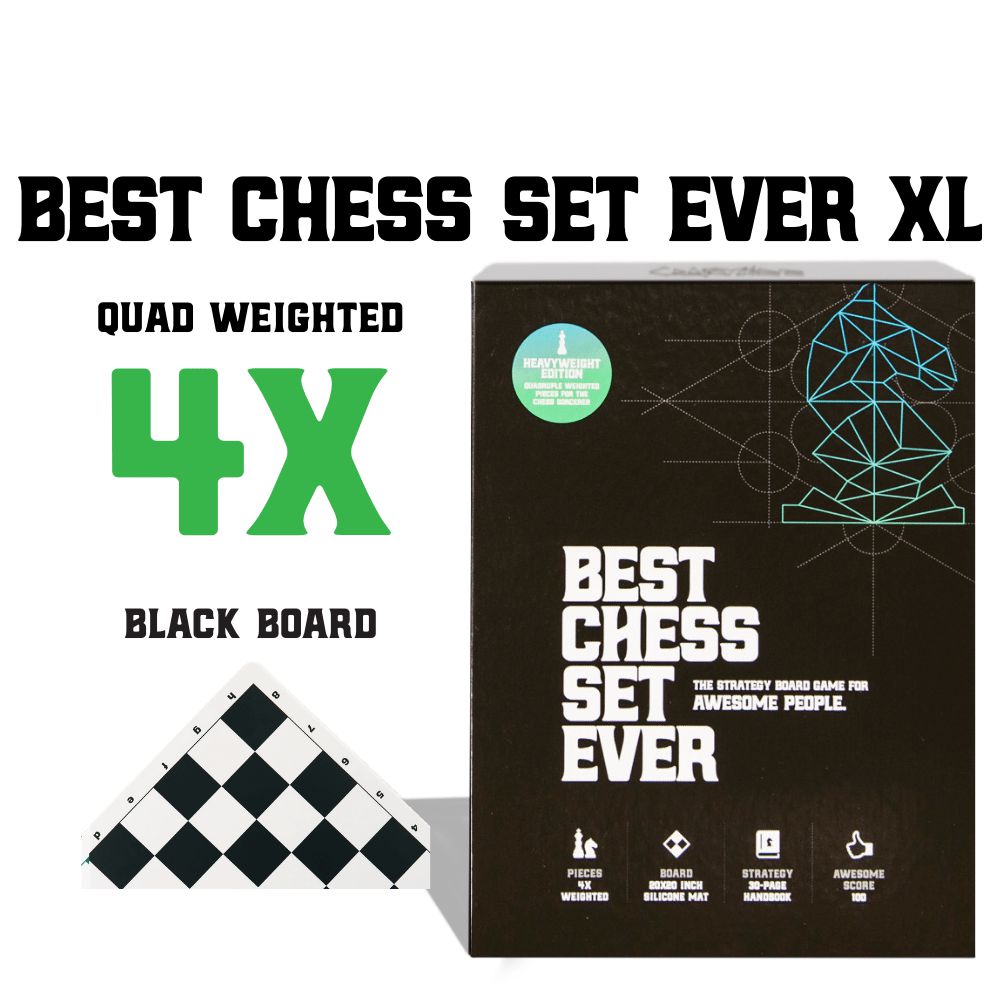 Best Chess Set Ever XL (Black and Green Reversible) 