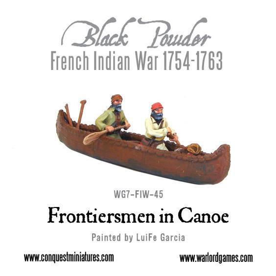 Black Powder: French Indian War 1754-1763: Frontiersmen in Canoe 