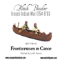 Black Powder: French Indian War 1754-1763: Frontiersmen in Canoe - WG7-FIW-45