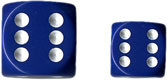 Chessex (25606): D6: 16mm: Opaque: Blue/White 
