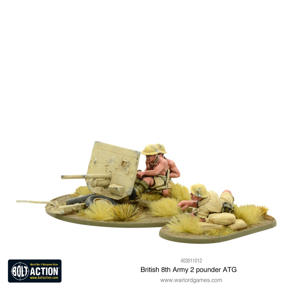 Bolt Action: British: 8th Army 2 Pounder anti-tank gun 