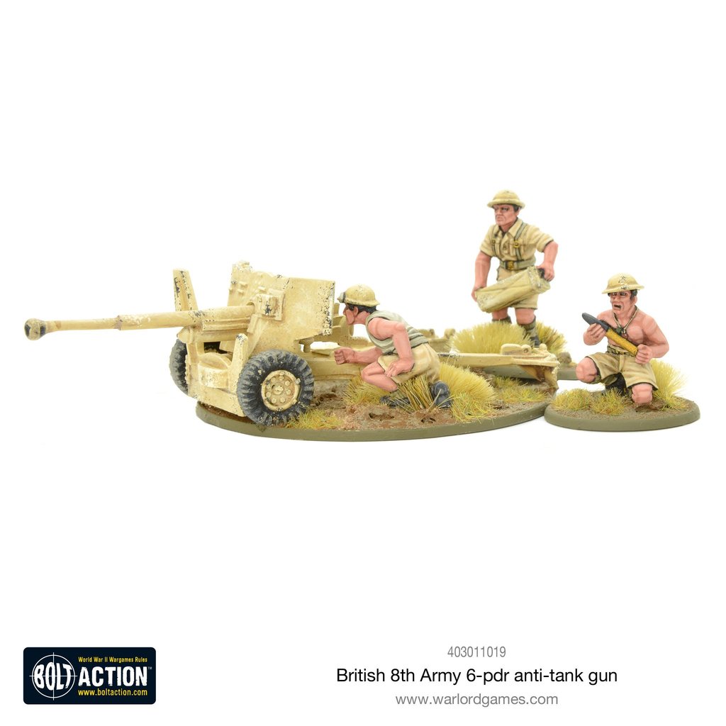 Bolt Action: British: 8th Army 6-pdr Anti-tank Gun 