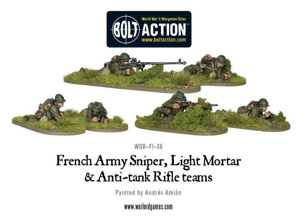 Bolt Action: French: Army Sniper, Light Mortar and Anti-tank Rifle teams 