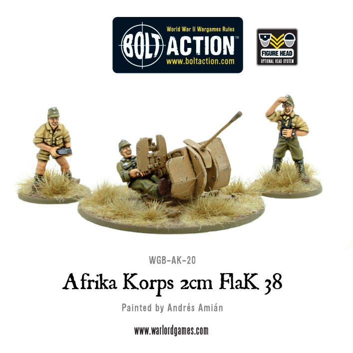 Bolt Action: German: Afrika Korps 2cm Flak 38 