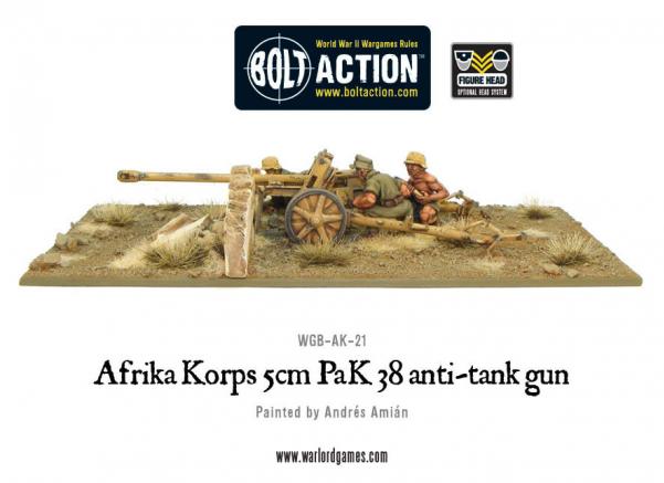 Bolt Action: German: Afrika Korps 5cm PaK 38 Anti-Tank Gun 