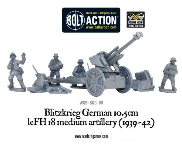Bolt Action: German: Blitzkrieg! German 10.5cm leFH 18 medium artillery (1939-42) 