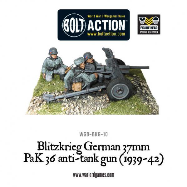 Bolt Action: German: Blitzkrieg! German 37mm PAK 36 Anti-Tank Gun (1939-42) 