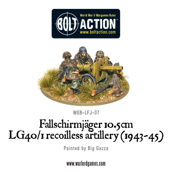 Bolt Action: German: Fallschirmjager 10.5cm LG40/1 Recoilless Artillery (1943-45) 
