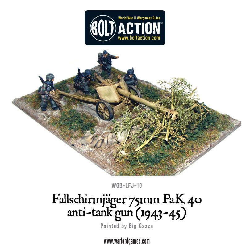 Bolt Action: German: Fallschirmjager 75mm PaK 40 Anti-tank Gun (1943-45) 