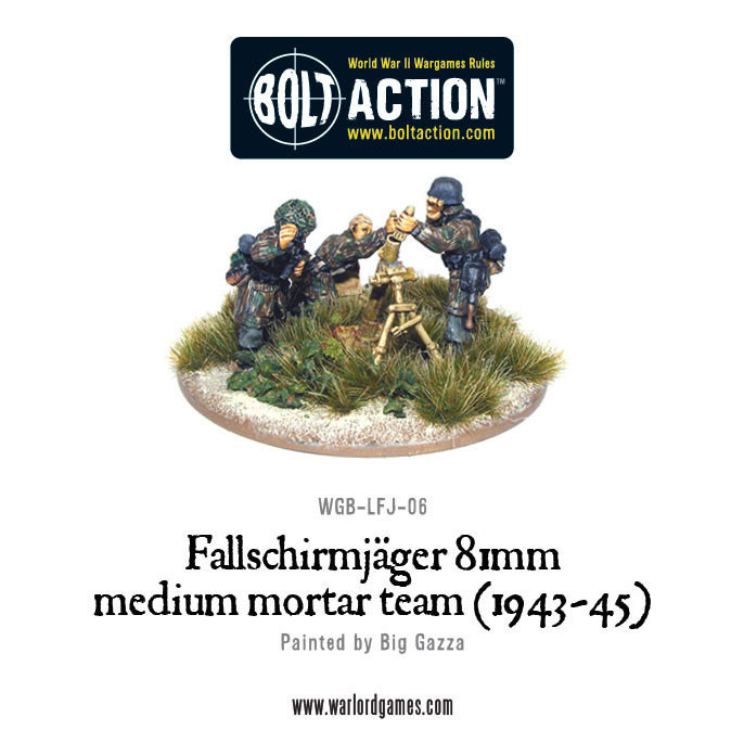Bolt Action: German: Fallschirmjager 81mm Medium Mortar Team (1943-45) 