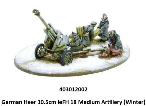 Bolt Action: German: Heer 10.5cm leFH 18 Medium Artillery (Winter) 