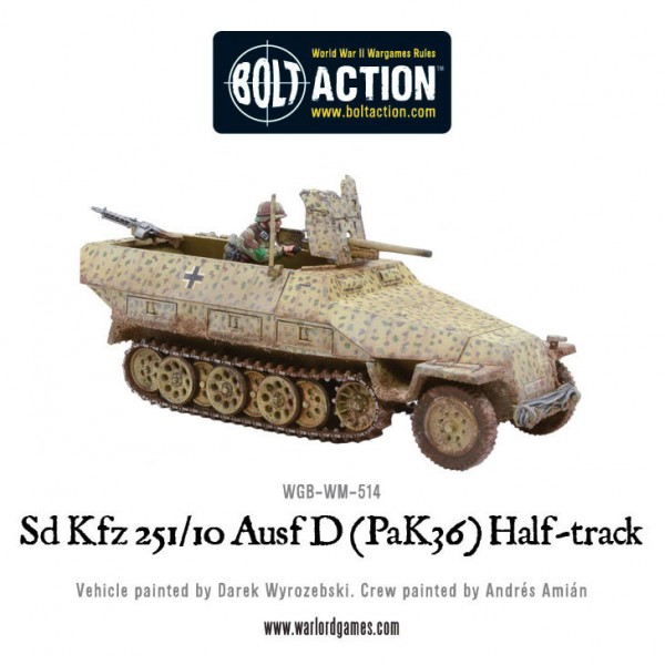 Bolt Action: German: Sd.Kfz 251/10 ausf D (3.7mm Pak) Half Track 