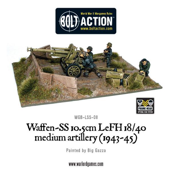 Bolt Action: German: Waffen SS 10.5cm LeFH 18/40 medium artillery (1943-45) 