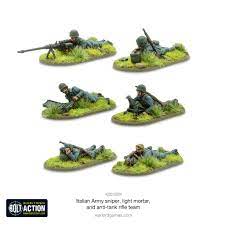 Bolt Action: Italian: Army Sniper, Light Mortar and Anti-tank Rifle teams 