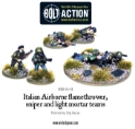 Bolt Action: Italian: Airborne Flamethrower, Sniper and Light Mortar Teams 