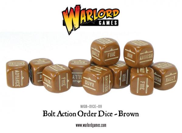 Bolt Action: Orders Dice - Brown (New Style) 