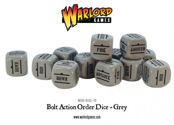 Bolt Action: Orders Dice - Grey (New Style) 