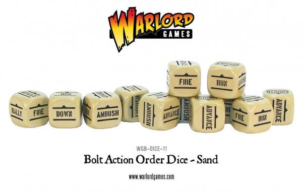 Bolt Action: Orders Dice - Sand (New Style) 